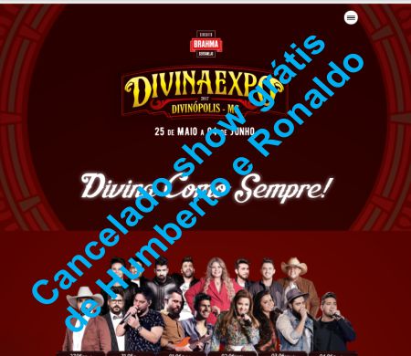 Com repasse da Prefeitura cancelado para show grátis de Humberto e Ronaldo, Sindicato Rural cobrará ingressos